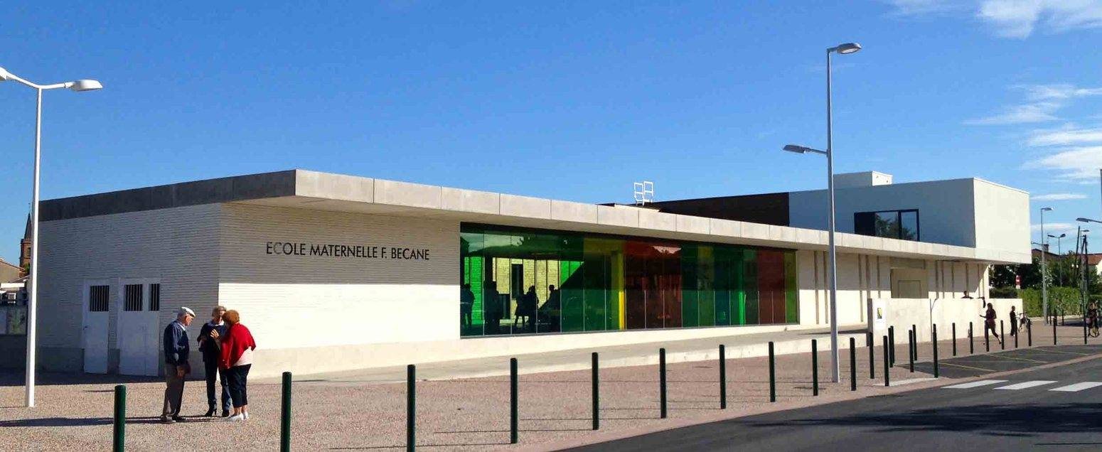École maternelle Fernand Bécane, equipements publics à École maternelle Fernand Bécane, rue des Bergeronnettes, 31270 Villeneuve-Tolosane — Arche Studio, architecte à Toulouse