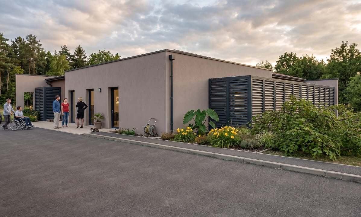 Cuisine centrale de Villebrumier, equipements publics à Allée Antoine Bourdelle, Villebrumier (82) — Arche Studio, architecte à Toulouse